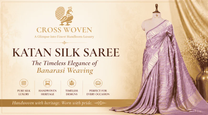 Pure Katan Silk Saree Online | Handwoven Banarasi Silk Sarees