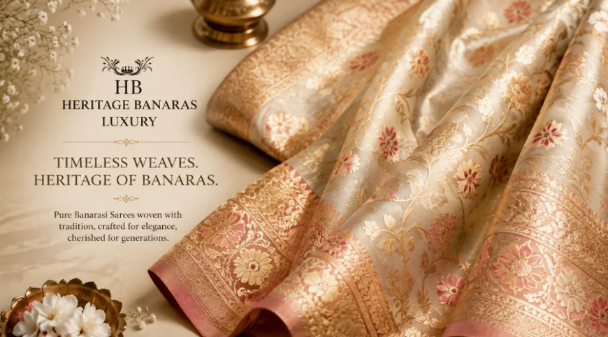 Banarasi Silk Saree with Zari Work for Weddings & Festive Wear