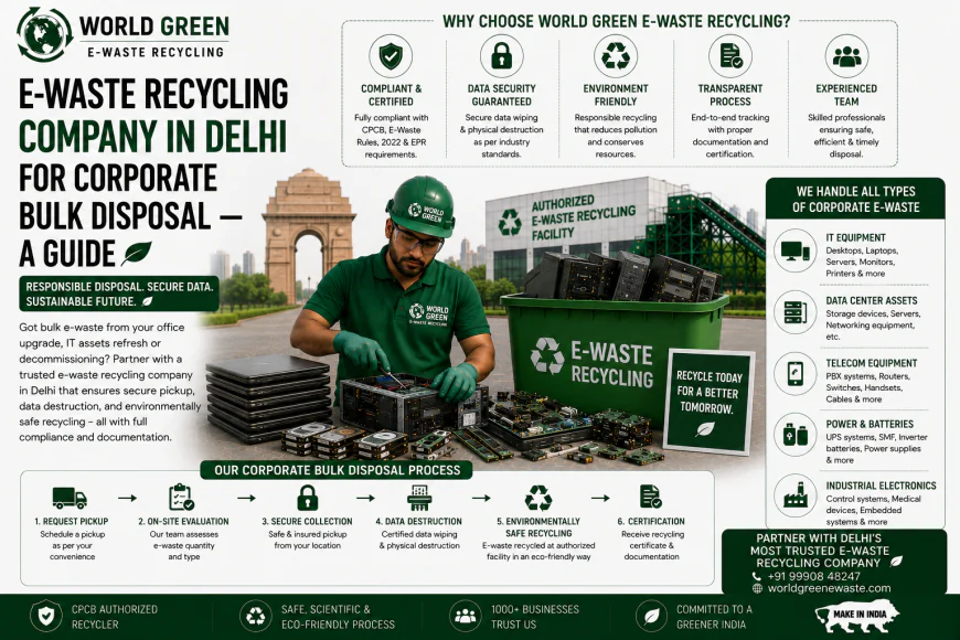 E-Waste Recycling Company in Delhi for Corporate Bulk Disposal — A Guide