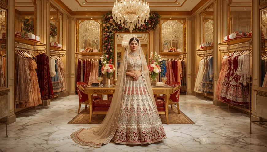 Seema Gujral Bridal Lehenga from Silk Threads Bridal Wear