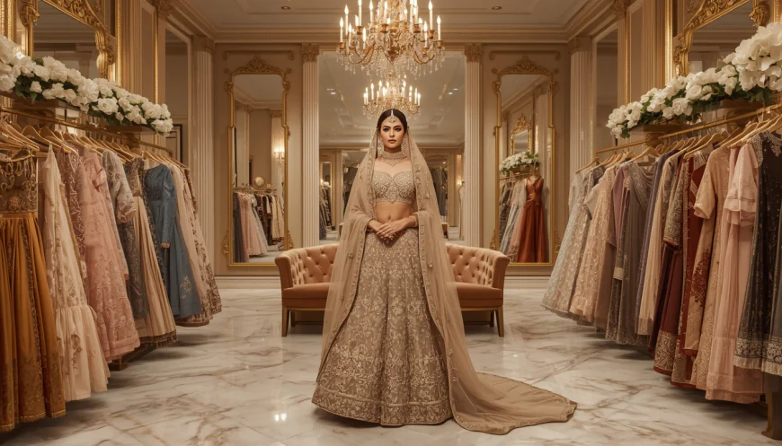 Seema Gujral Bridal Lehenga From Silk Threads Luxury Couture