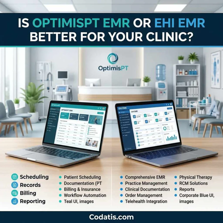 OptimisPT EMR vs. EHI EMR: Features, Pricing, and Practice Fit