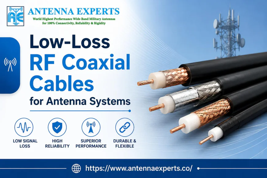 Low-Loss RF Coaxial Cables for Antenna Systems
