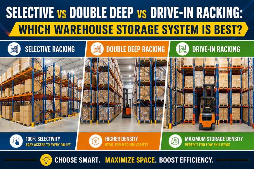 Selective vs Double Deep vs Drive-In Racking: Which Warehouse Storage System Is Best?
