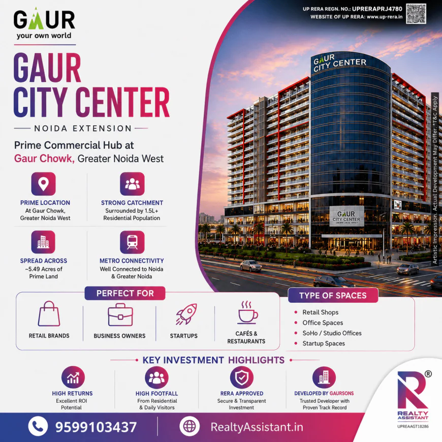 Gaur City Center | Shops, Offices & Commercial Property
