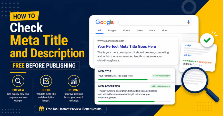 How to Check Meta Title and Description Free Before Publishing
