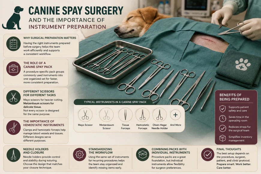 Canine Spay Surgery and the Importance of Instrument Preparation