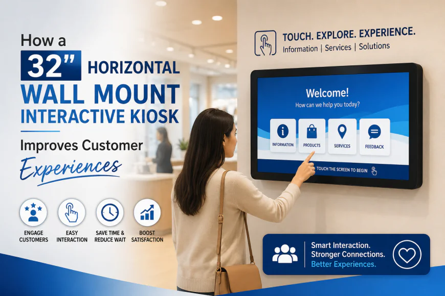 How a 32″ Horizontal Wall Mount Interactive Kiosk Improves Customer Experiences