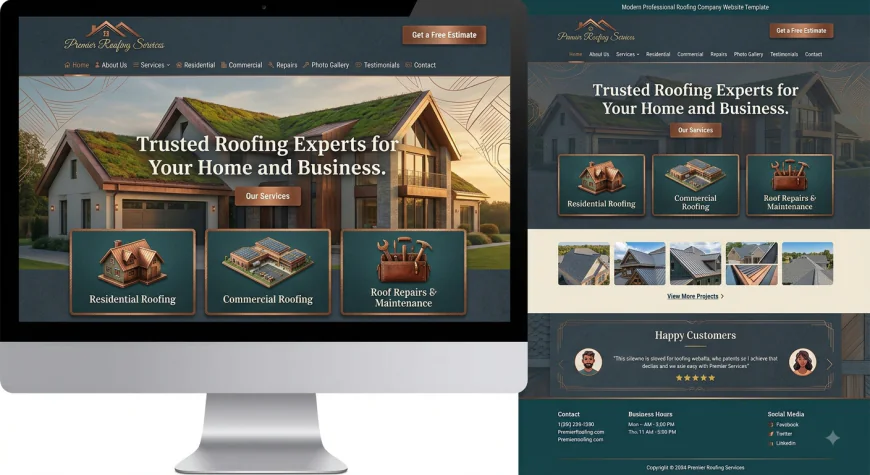 What Makes a Roofing Company Website Template Effective for Service Businesses