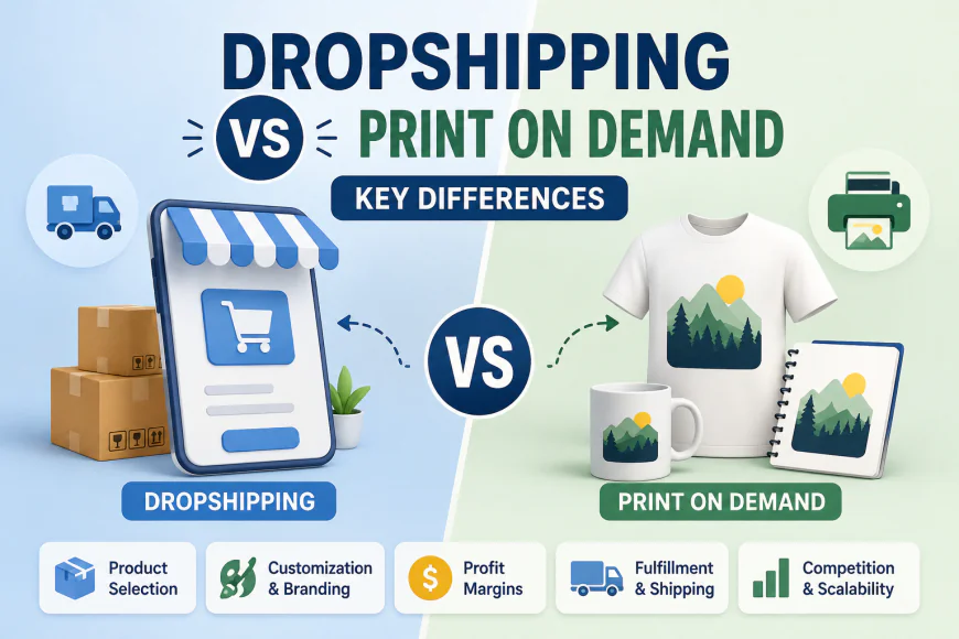 Dropshipping vs Print on Demand: Key Differences