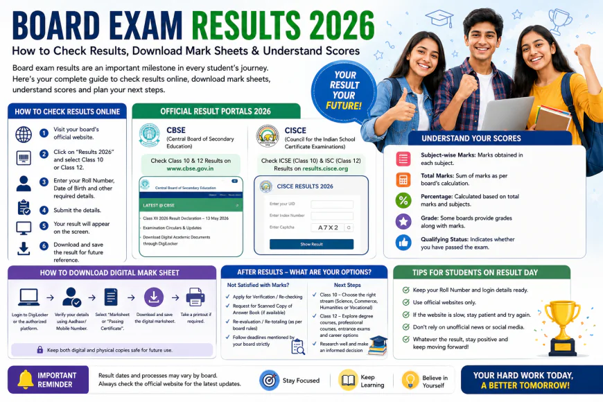 Board Exam Results 2026: How to Check Results, Download Mark Sheets & Understand Scores