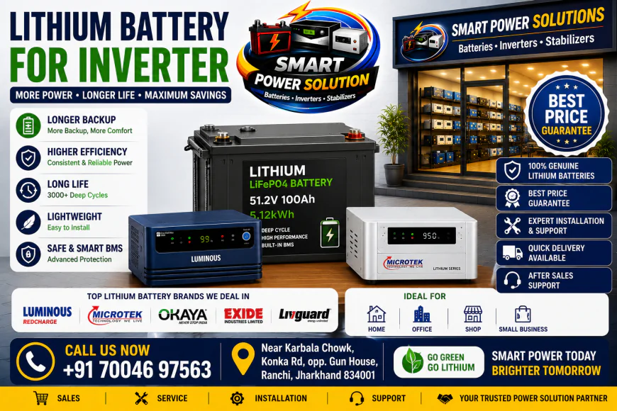 Lithium Battery for Inverter – Efficient Power Backup for Homes & Businesses