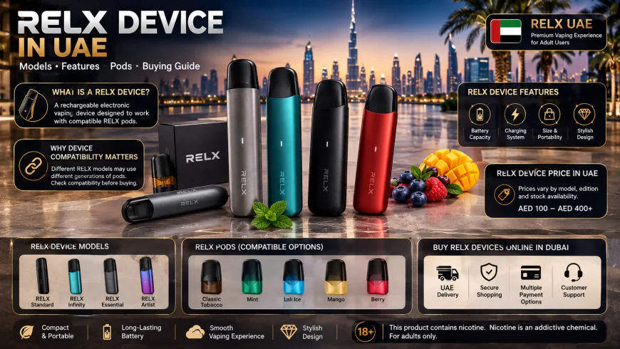 RELX Device in UAE: Models, Features, Pods and Buying Guide