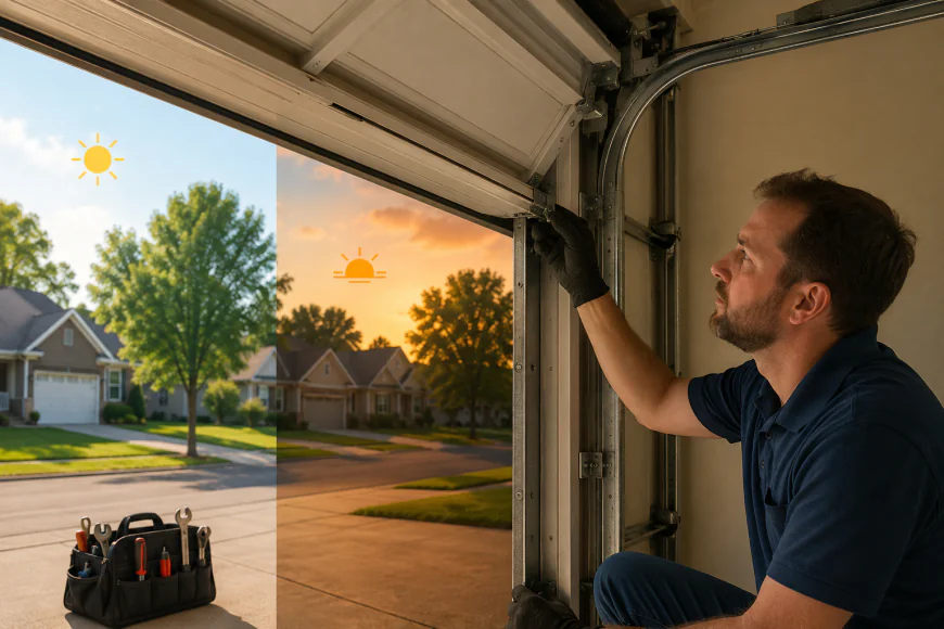 Why Your Garage Door Feels Fine in the Morning but Starts Binding Later in the Day