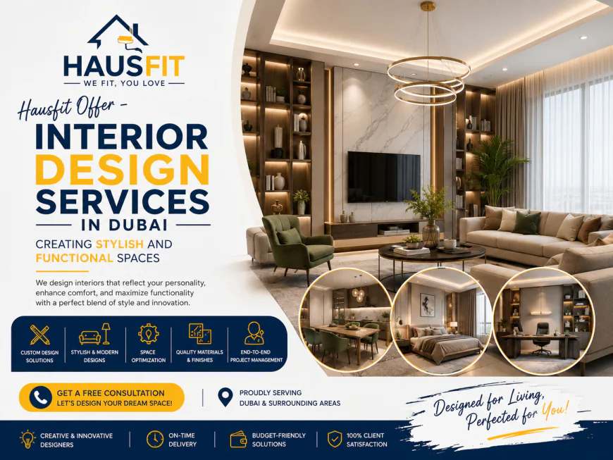 Hausfit Offer – Interior Design Services in Dubai Creating Stylish and Functional Spaces