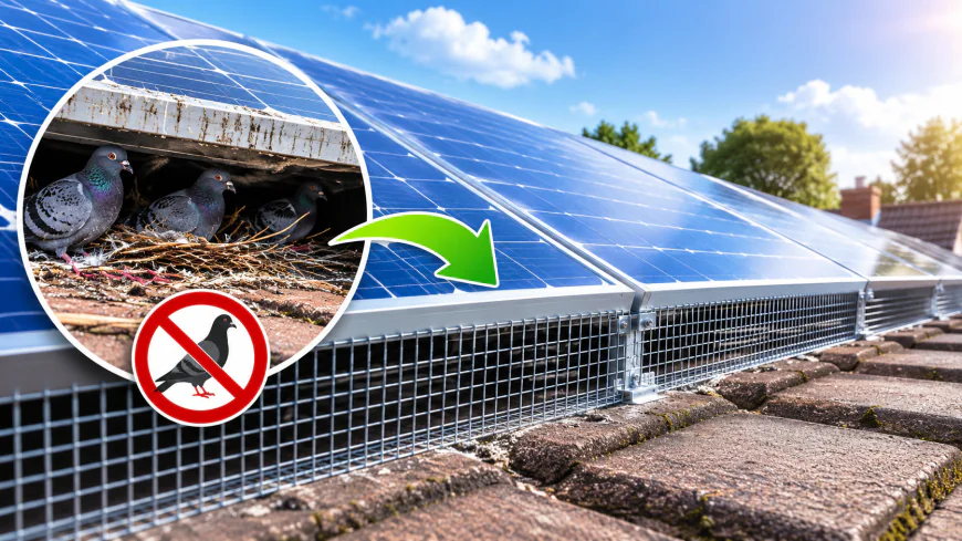 Stop Pigeons Under Solar Panels with Effective Bird Proofing