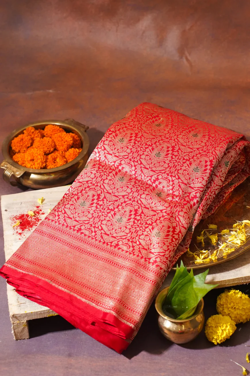 Mango Silk Saree – Traditional Banarasi Weaving & Luxury
