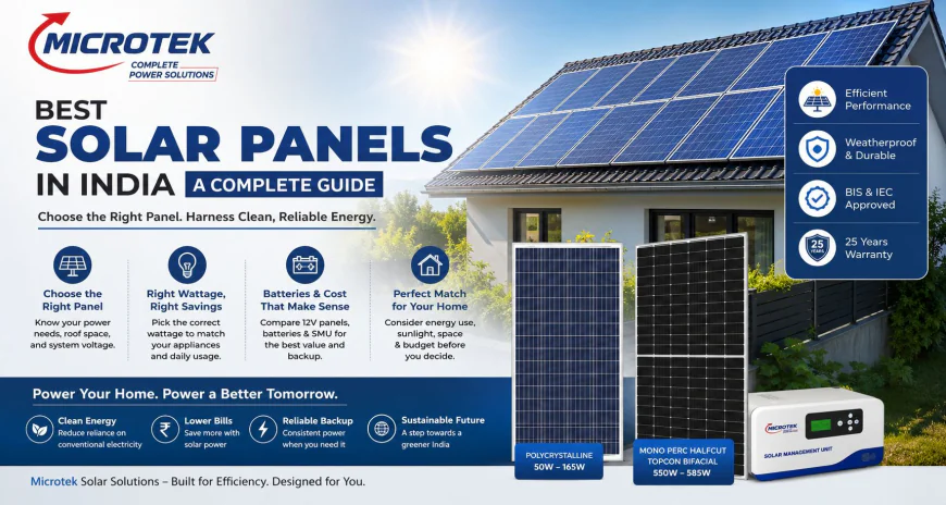 Best Solar Panels in India- A Complete Guide to Choosing the Right Panel
