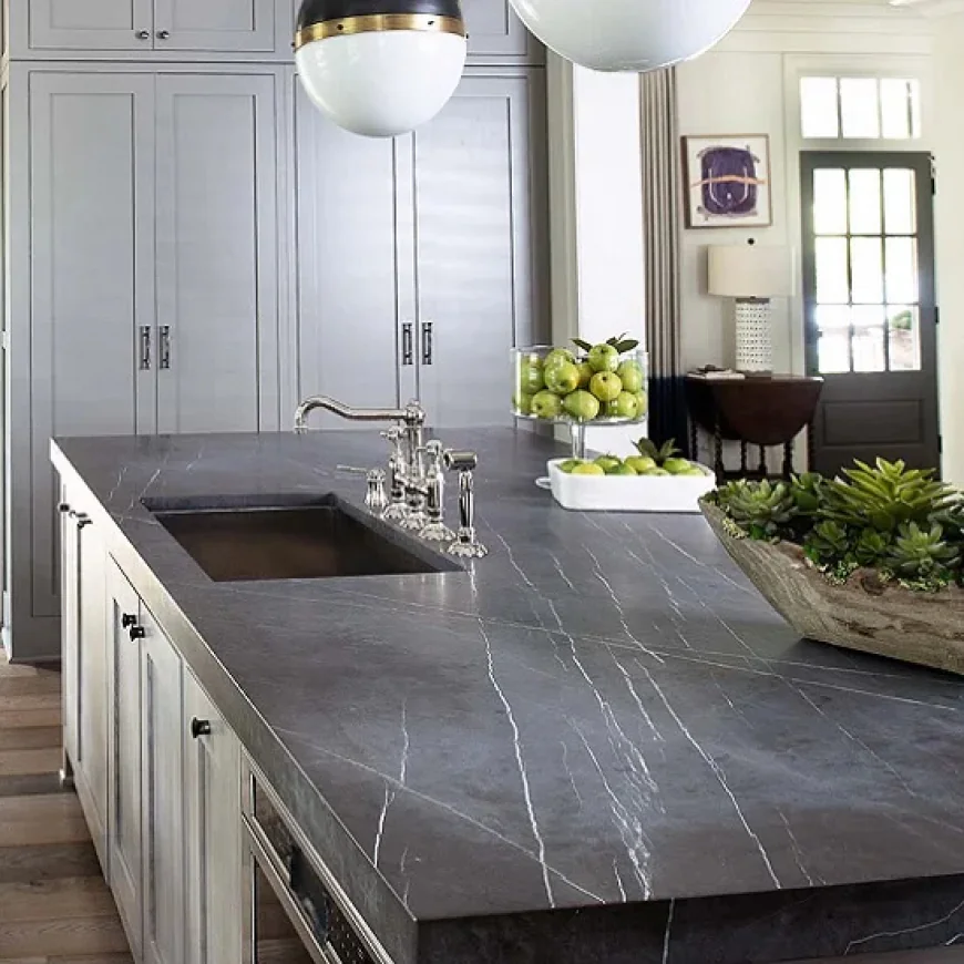 Grey Marble Kitchen Worktops: Veining, Tone and Pairing Cabinetry