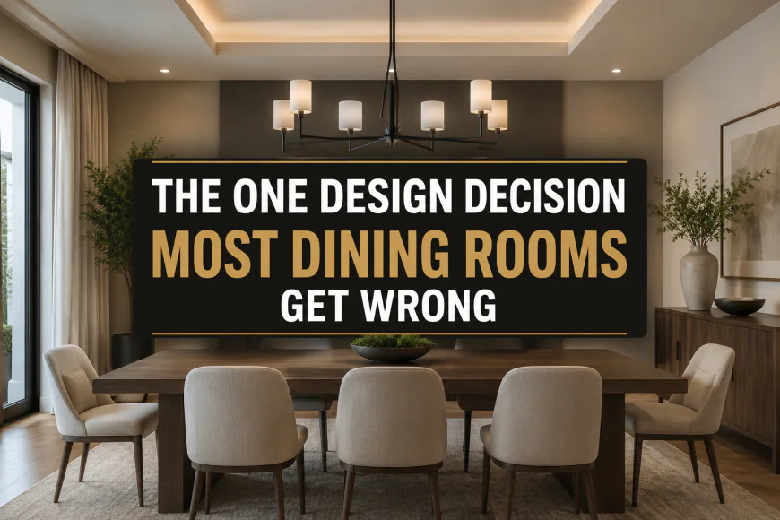 The One Design Decision Most Dining Rooms Get Wrong