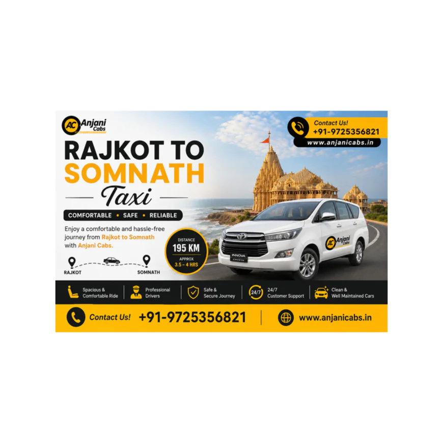 Rajkot to Somnath Taxi – Safe, Easy & Reliable Cab