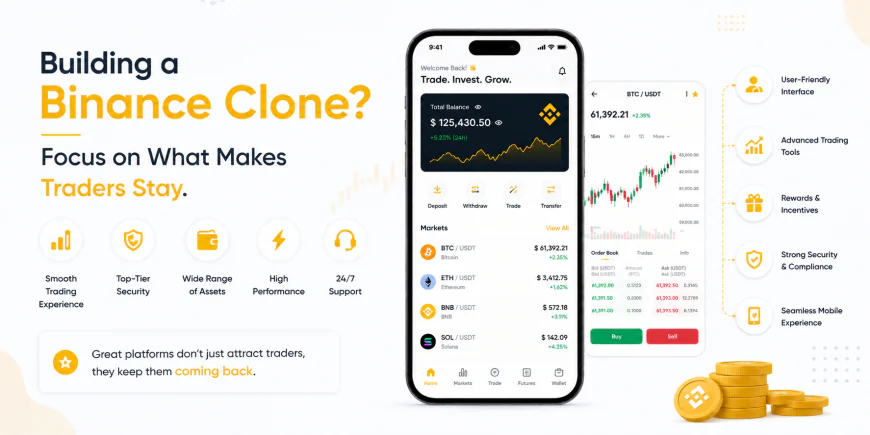Building a Binance Clone? Focus on What Makes Traders Stay