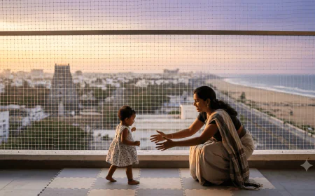 Baby Just Started Walking? Here's Why Chennai Parents Install Children Safety Nets Early