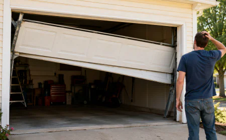 Your Garage Door Came Off Track After a Small Impact: Why Geneva Homeowners Should Not Try to Push It Back