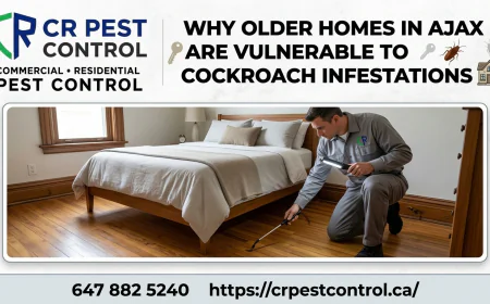 Why Older Homes in Ajax Are Vulnerable to Cockroach Infestations