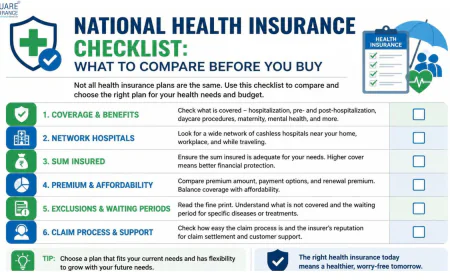 National Health Insurance Checklist: What to Compare Before You Buy