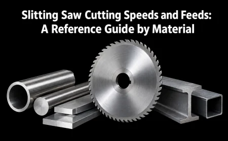 Slitting Saw Cutting Speeds and Feeds: A Reference Guide by Material