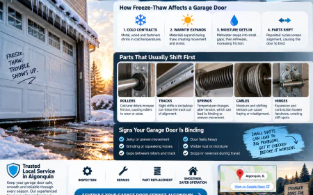 Why a Garage Door Starts Binding After a Freeze-Thaw Cycle and Which Parts Usually Shift First