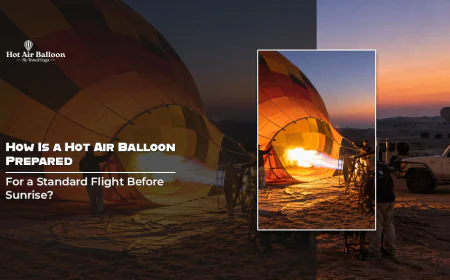 How Is a Hot Air Balloon Prepared for a Standard Flight Before Sunrise?