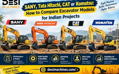 SANY, Tata Hitachi, CAT or Komatsu: How to Compare Excavator Models for Indian Projects