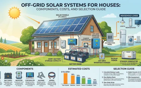 Off-grid solar systems for houses: Components, Costs, and Selection Guide