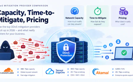DDoS mitigation provider comparison: capacity, time-to-mitigate, pricing