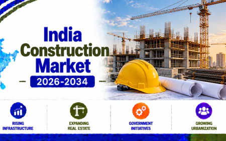 India Construction Market 2026–2034 | Infrastructure Investment, Urbanization & Industry Growth