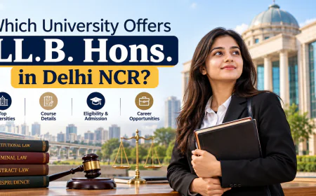 Which university offers LL.B. Hons. in Delhi NCR?