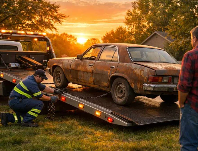 How to Remove a Damaged or Wrecked Car From Your Property
