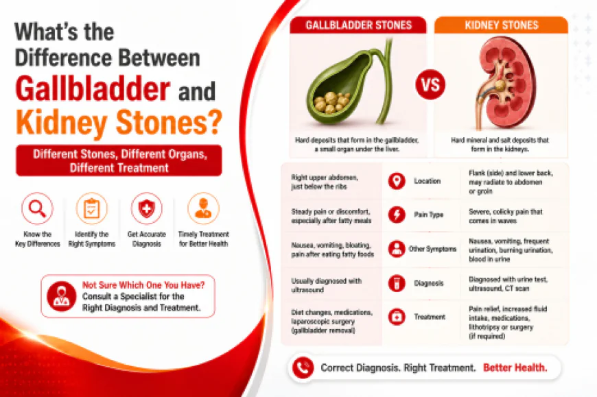 What’s the Difference Between Gallbladder and Kidney Stones?