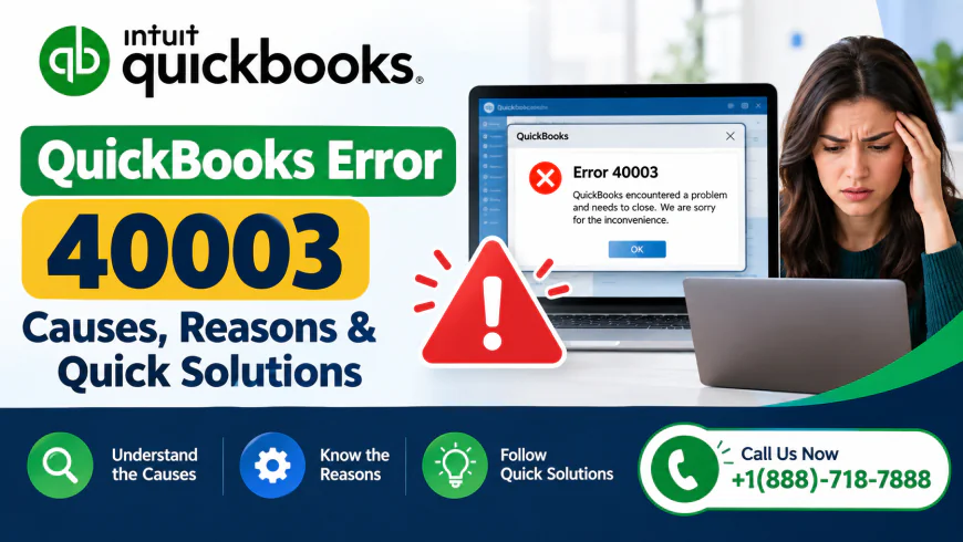 QuickBooks Error 40003: Causes, Reasons & Quick Solutions