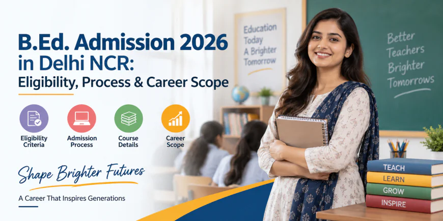 B.Ed. Admission in 2026 in Delhi NCR: Eligibility, Process & Career Scope