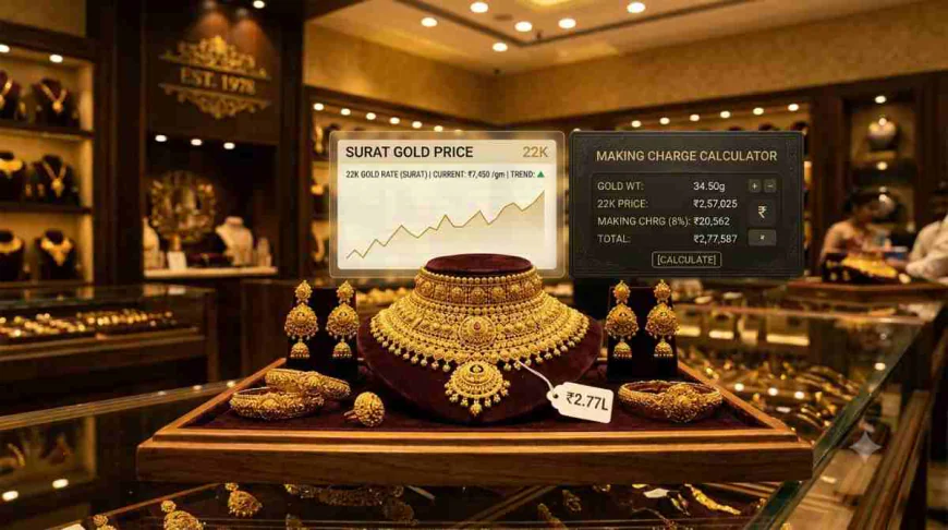 How Making Charges Affect the 22 Carat Gold Price in Surat Today