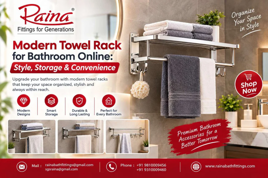 Modern Towel Rack for Bathroom Online: Style, Storage & Convenience