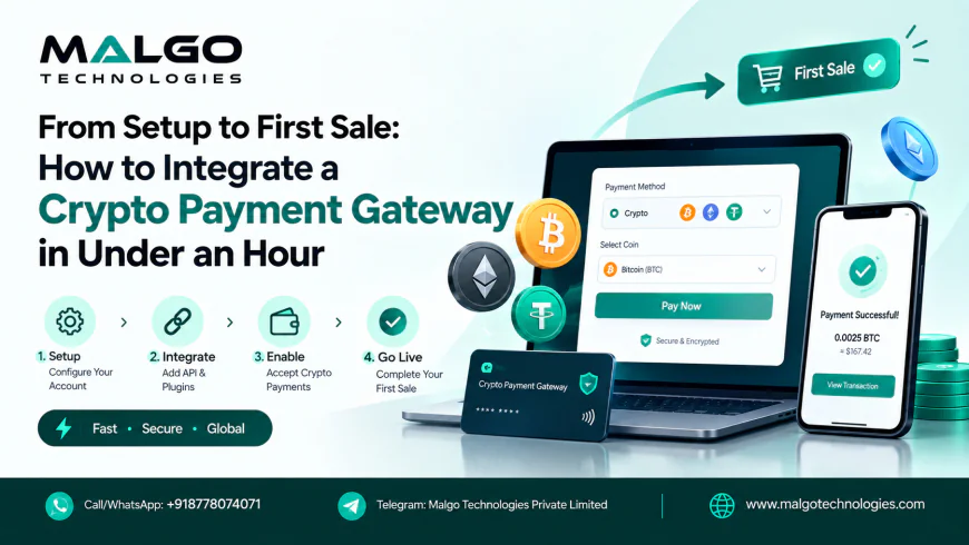 From Setup to First Sale: How to Integrate a Crypto Payment Gateway in Under an Hour