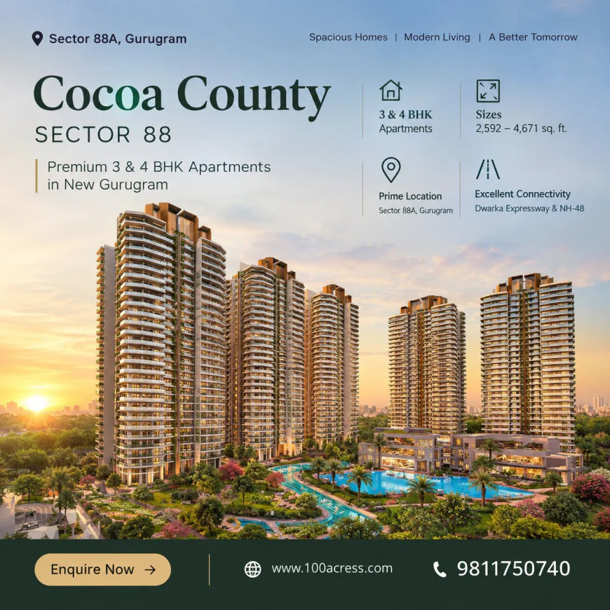 Cocoa County 88A Gurgaon – 3, 4 & 4.5 BHK Luxury Flats