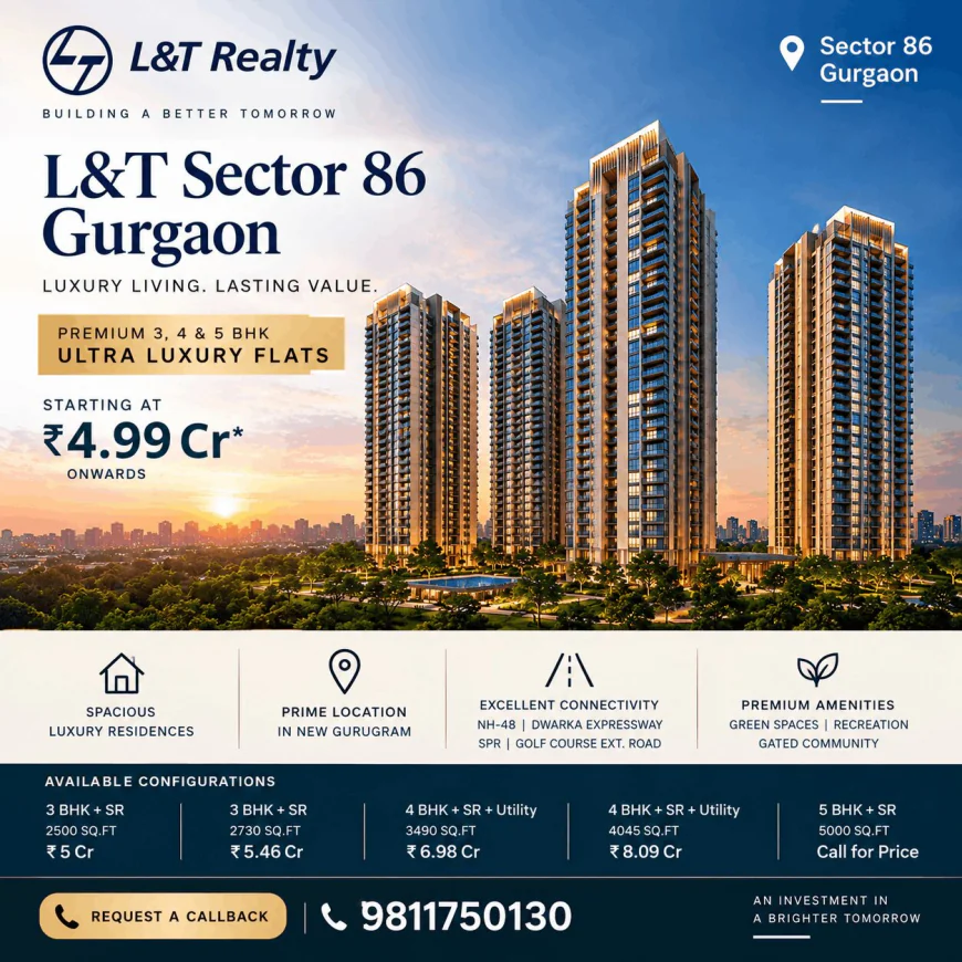 L&T Sector 86 Gurgaon – Exploring Premium Homes in New Gurugram