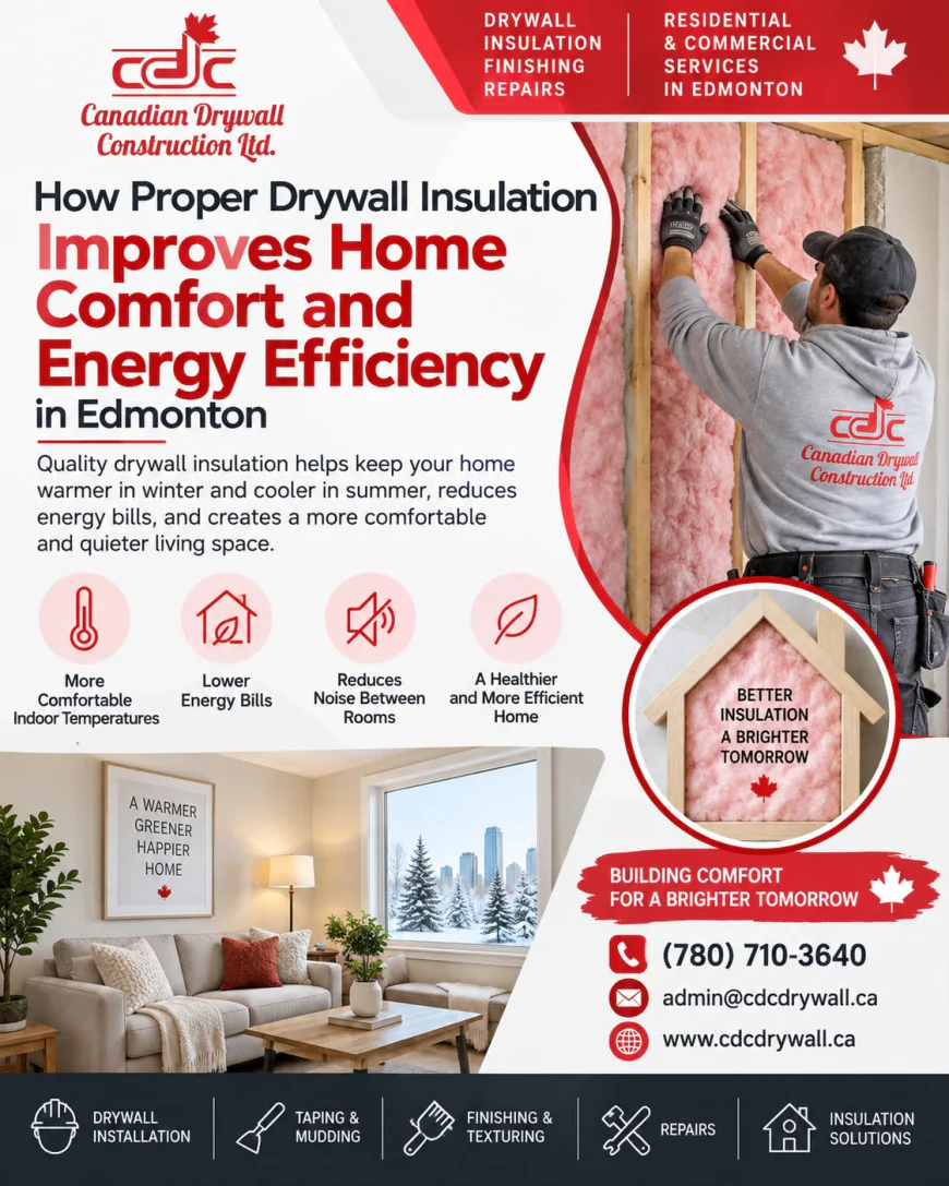 How Proper Drywall Insulation Improves Home Comfort and Energy Efficiency in Edmonton