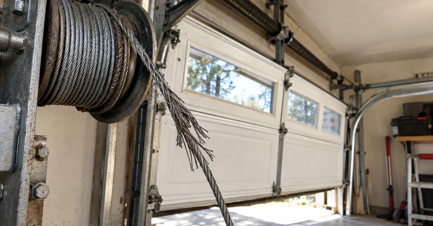 How a Frayed Garage Door Cable Can Turn a Small Repair Into an Off-Track Door