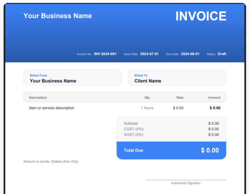 Bill Maker for Easy Online Invoice Creation